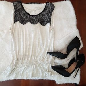 Scalloped Lace Dress Top